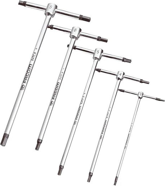 Image du produit Facom 5 clés à 6 pans avec poignée en T 38 mm