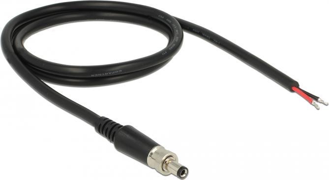 Produktbild Delock Stromkabel DC jack 5.5 mm x 9.5 mm (ID: 2.5 mm) (M) bis ohne Stecker (0.95 m)