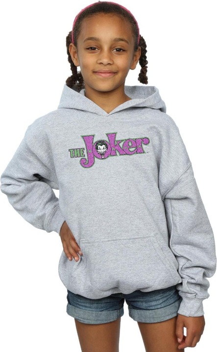 Image du produit - Sweat à capuche THE JOKER CRACKLE LOGO - Fille (152, 158)