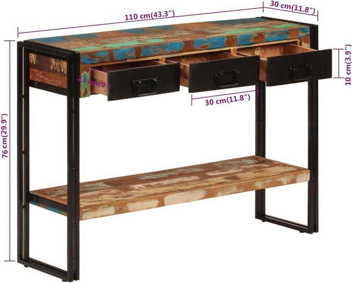 Image du produit vidaXL Konsolentisch (30 x 30 x 76 cm)
