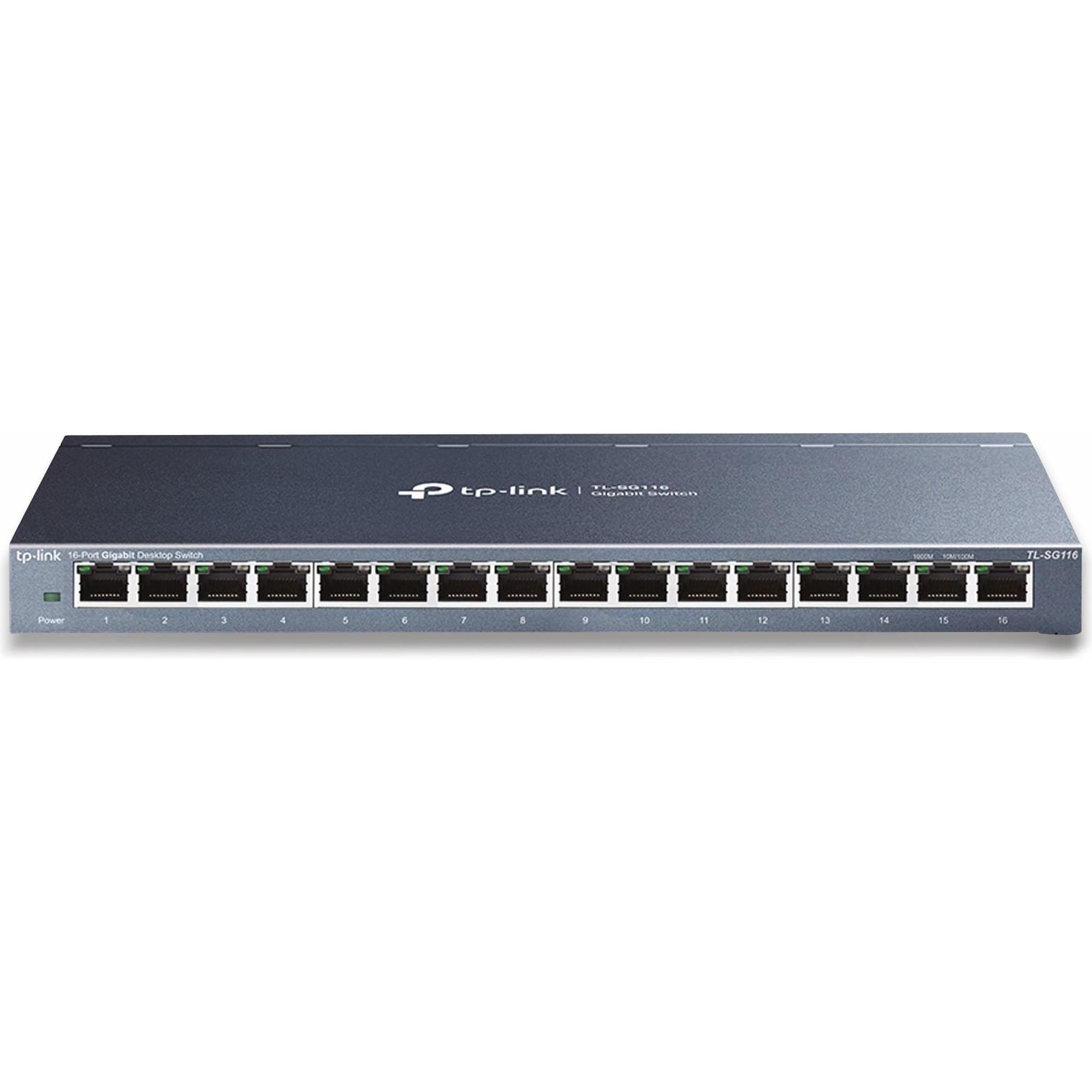 TP-Link TL-SG116 (16 Ports), Netzwerk Switch, Schwarz