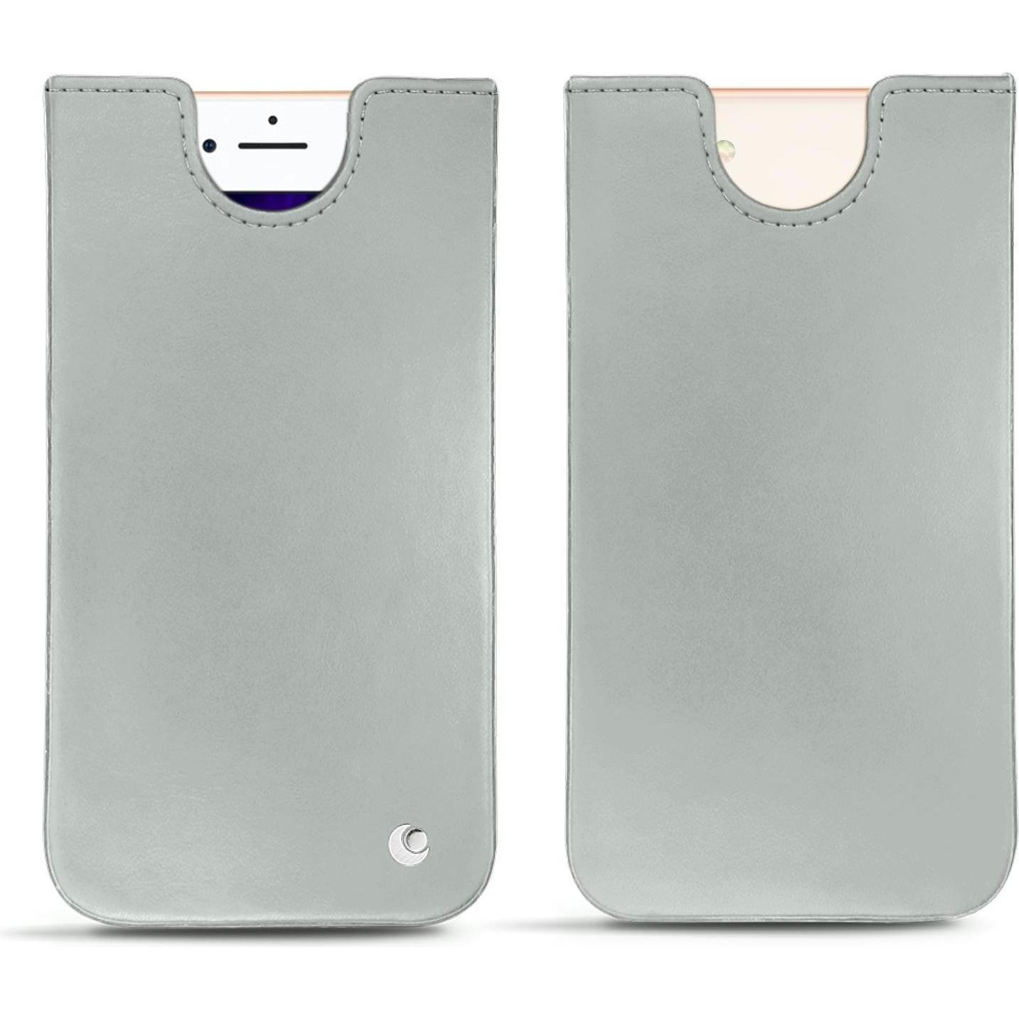 Noreve Lederschutzhülle (Apple iPhone 8), Smartphone Hülle, Grau