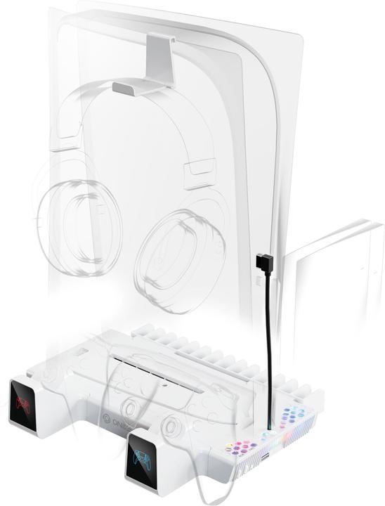Actual product image Oniverse Nexus 5 Multifunctionele Standaard (PS5/ PS5 Slim) Wit (ONICSMLT-PS5-WHT) (PS5)