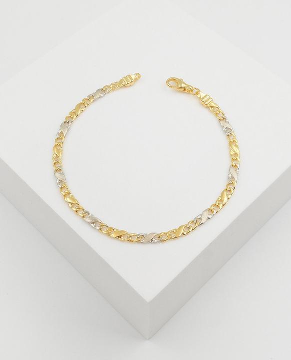 Image du produit Muau Chaîne de 8 (19 cm, Or blanc, Or jaune)