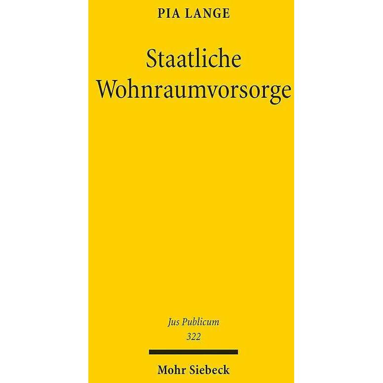 Thumbnail - Staatliche Wohnraumvorsorge, Fachbücher von Pia Lange