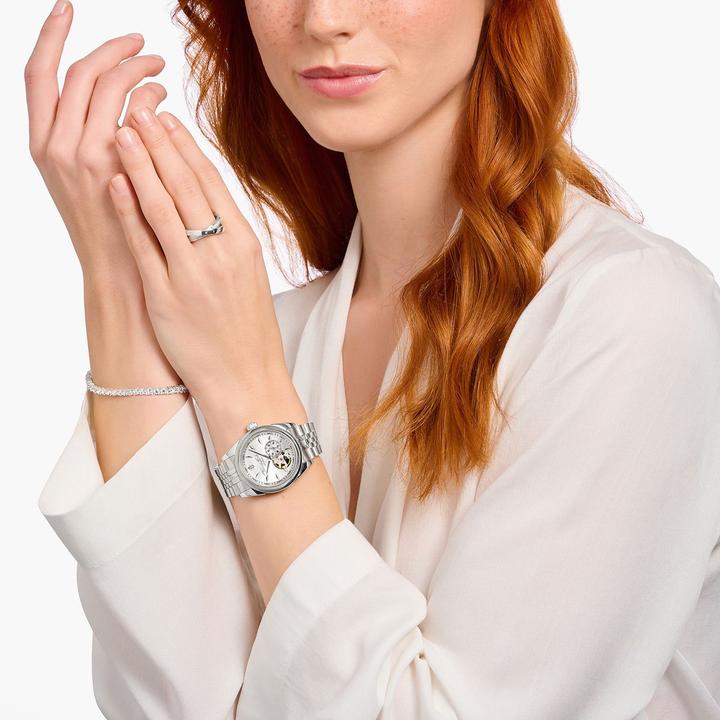 Actual product image Thomas Sabo WA0416-201-201 Unisex Automatik mit Lilienemblem 36mm 5ATM (Analogue wristwatch, 36 mm)