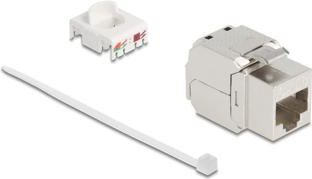 Image du produit Delock Keystone Modul RJ45 Buchse zu LSA Cat.8.1 STP mit Met (Module Keystone)