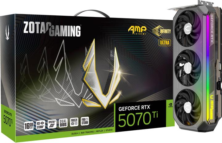 Image du produit Zotac GAMING GeForce RTX 5070 Ti AMP EXTREME INFINITY ULTRA 16GB GDDR7 (16 Go)
