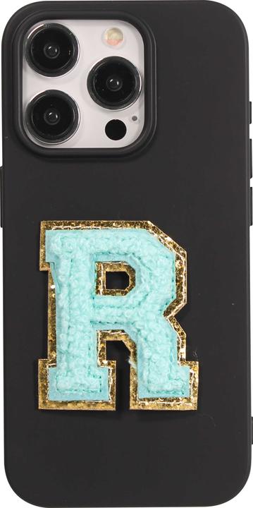 Actual product image PhoneLook Autocollant sticker pour téléphone/tablette/ordinateur brodé en 3D turquoise Lettre R