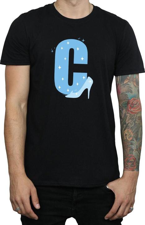 Actual product image Disney Mens Alphabet C Is For Cinderella T-Shirt (L)