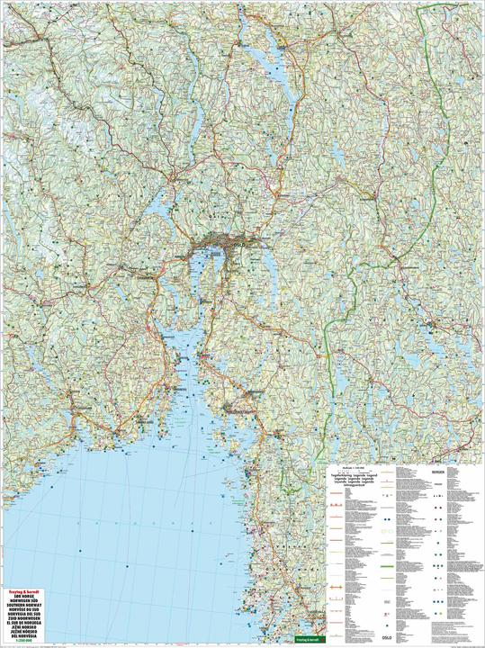 Actual product image Norway South, road and leisure map 1:250,000, freytag & berndt (freytag & berndt, German, Spanish, French, Norwegian, Czech, Dutch, Hungarian, Italian, English, Slovak)
