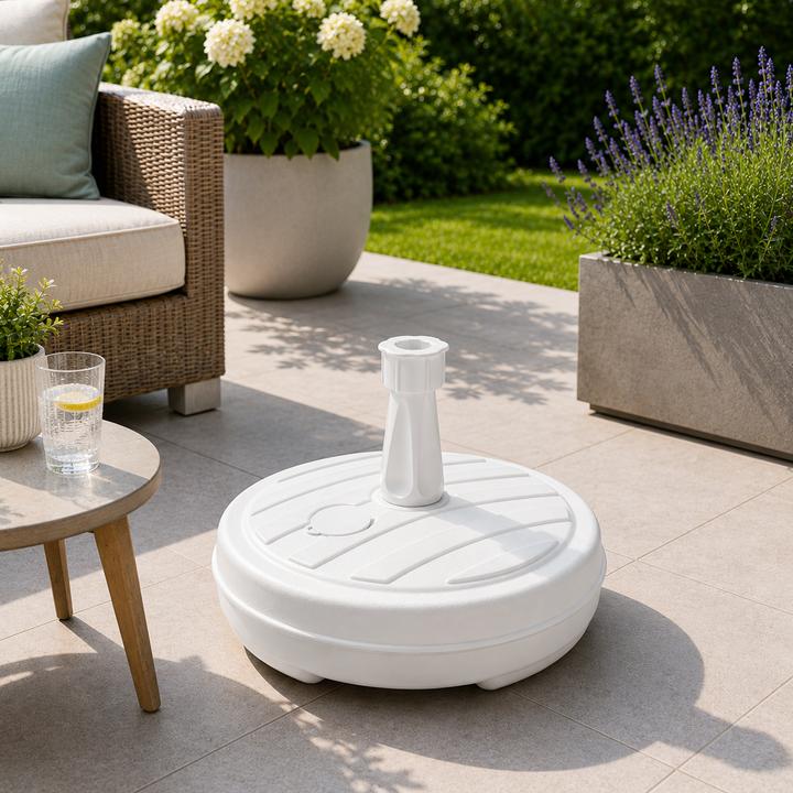 Produktbild Mojawo Sonnenschirm-Ständer 13L Weiss Ø43cm Höhe 13cm