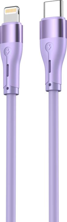 Image du produit Tellur Silicone Type-C vers Lightning Câble PD30W 1m violet (1 m, USB 3.2 Gen 2, 30 W)