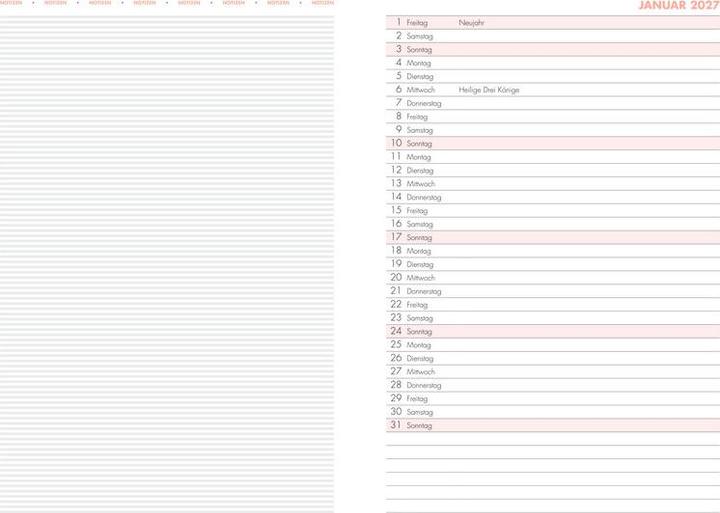 Produktbild Heye Tagebuch-Agenda Lady (A5, 1 Woche / 1 Seite)