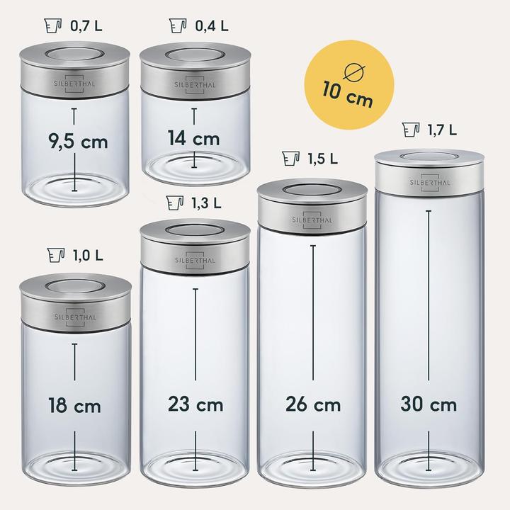 Actual product image Silberthal 6-teiliges Vorratsglas-Set mit Deckel