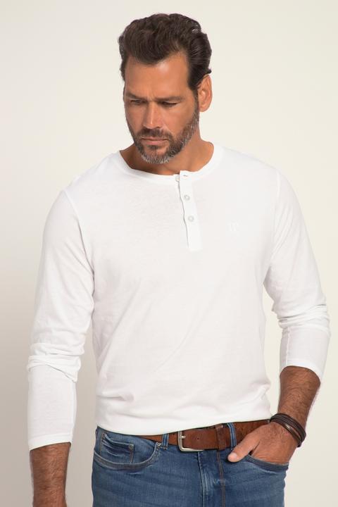 Produktbild JP1880 Henley, Basic, Shirt, Langarm, Knopfleiste, bis 8XL (L)