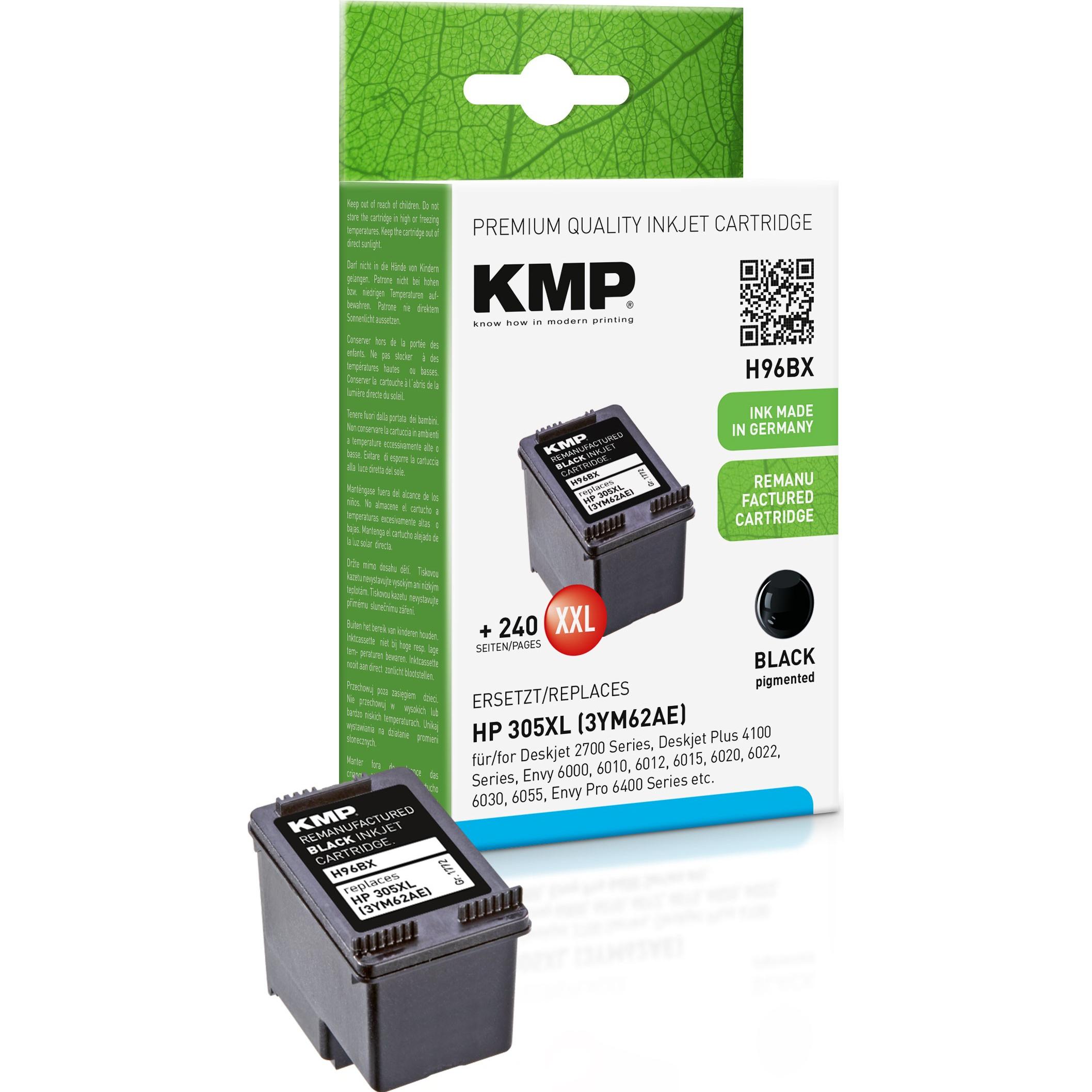 KMP, Druckerpatrone, Tinte ersetzt HP305XL (3YM62AE) (BK)