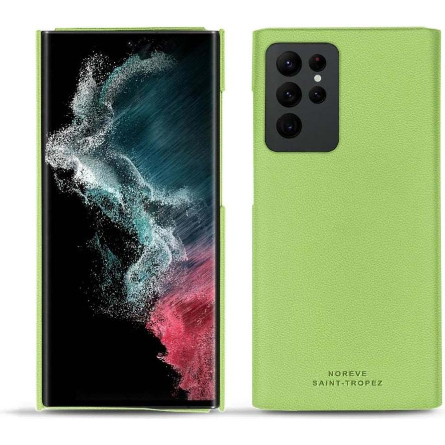 Noreve Lederschutzhülle (Samsung Galaxy S22 Ultra), Smartphone Hülle, Grün