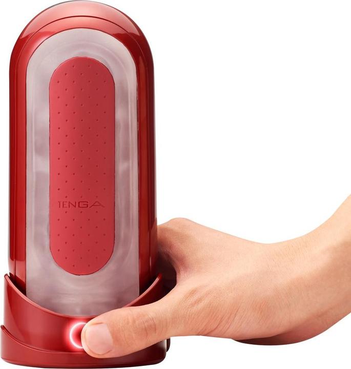 Actual product image Tenga Flip 0 Red Warmer