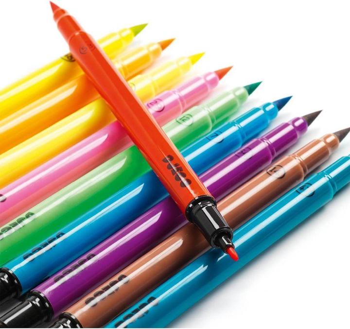 Actual product image Djeco 10 Felt brushes pop (10x)