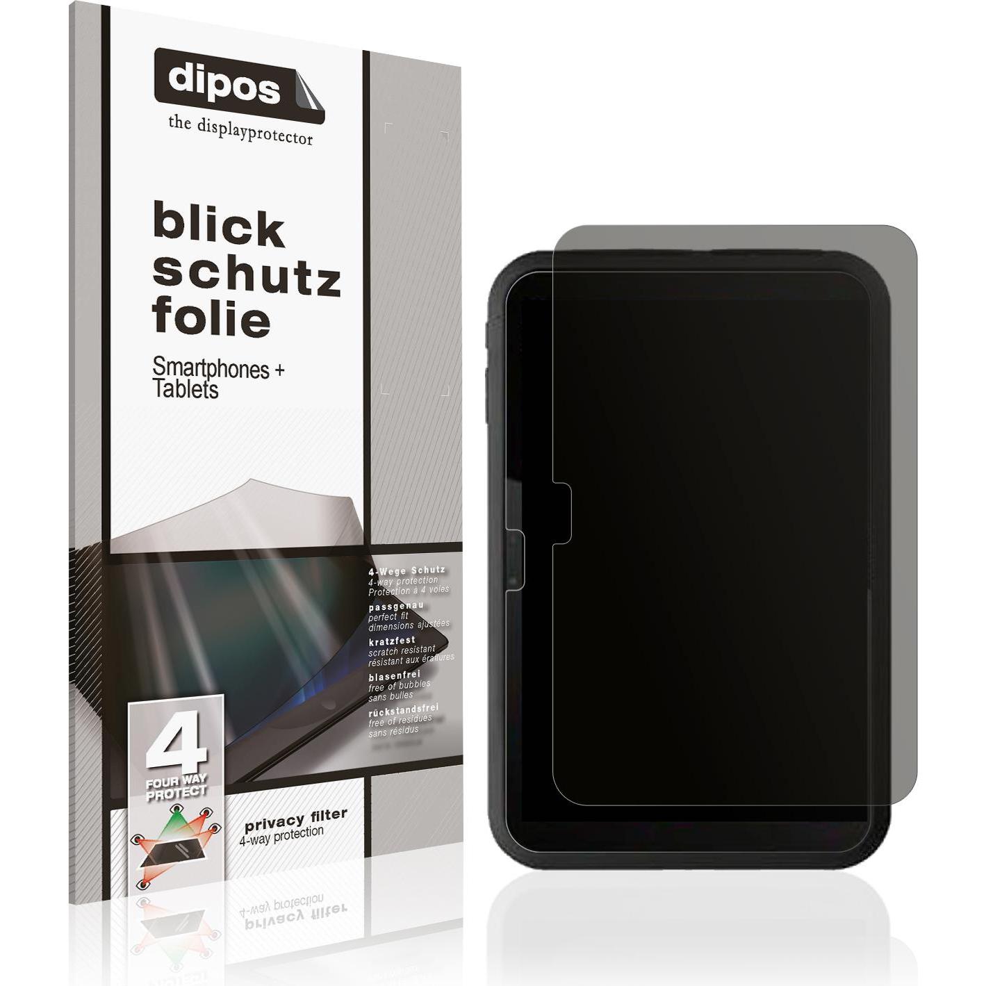 Dipos Blickschutzfolie 4-Way Privacy (1 Stück, T1075), Tablet Schutzfolie