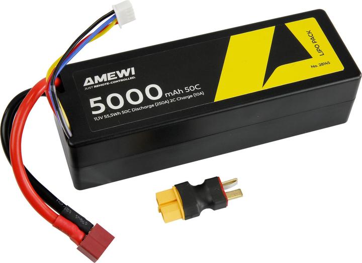Actual product image Amewi LiPo Akku 3S 11,1V 5000mAh 50C T-Plug (11.10 V, 5000 mAh)