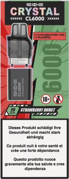 Produktbild SKE Crystal CL 6000 Refill Kit - Strawberry Burst (Strawberry Burst)
