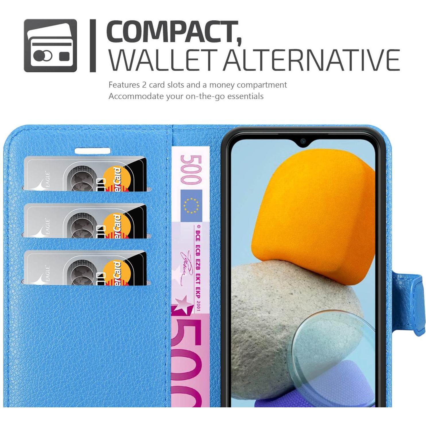 Thumbnail - Cadorabo Book Stand Hülle für Samsung Galaxy M23 5G (Samsung Galaxy M23 5G), Smartphone Hülle, Blau