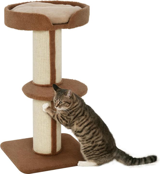 Actual product image PawHut Cat tree with platform (91 cm, Light brown)