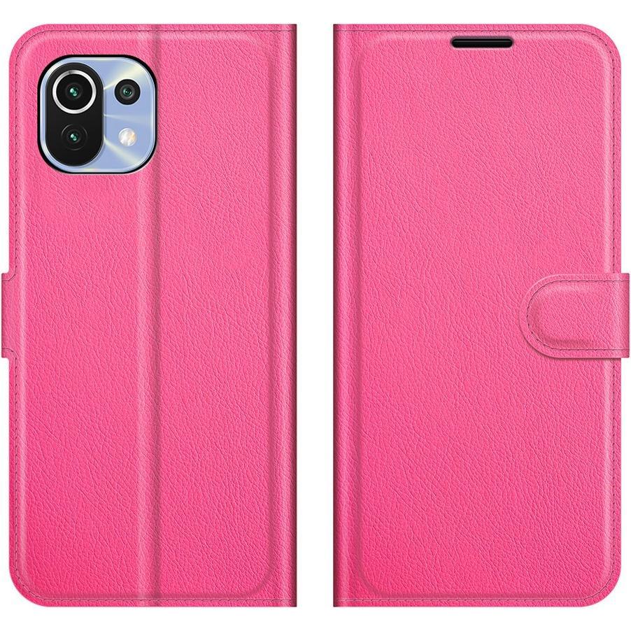 Cover-Discount Xiaomi Mi 11 Lite - Leder Etui Hülle pink (Xiaomi Mi 11 Lite), Smartphone Hülle, Pink