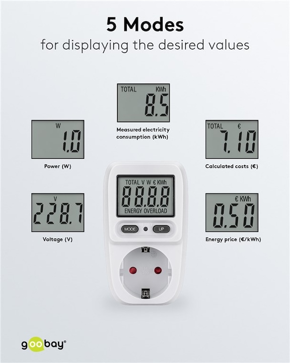 Actual product image Goobay Digital Energy Cost Meter Basic