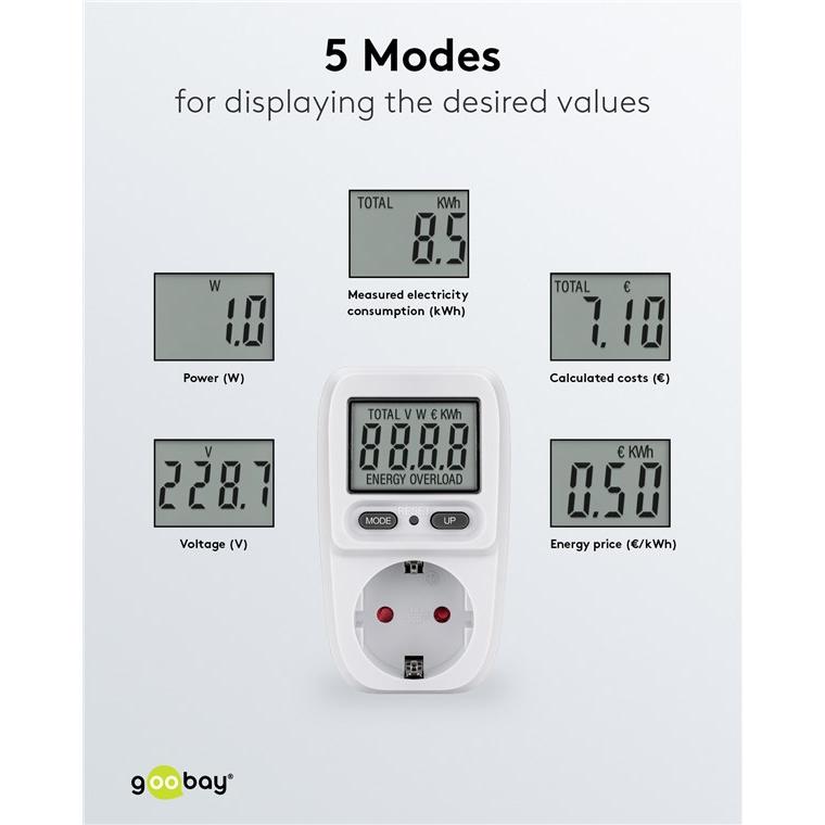 Thumbnail - Goobay, Energiemessgerät, Digitales Energiekostenmessgerät Basic