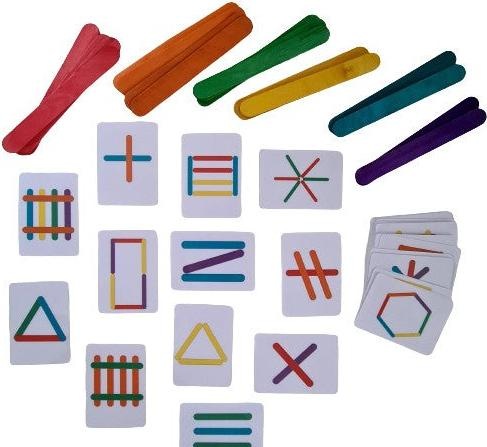 Immagine prodotto Activity Board Set di giochi educativi, gioco di abilità motorie, gioco di posa con bastoncini di legno e carte