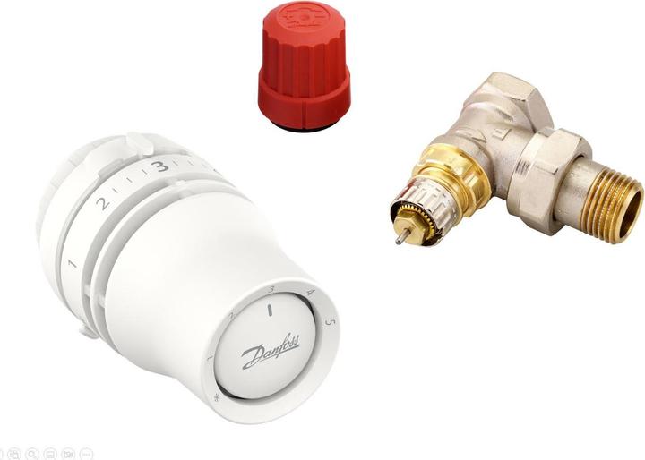 Actual product image Danfoss Thermostatic head and valve Ra-N. Dn15