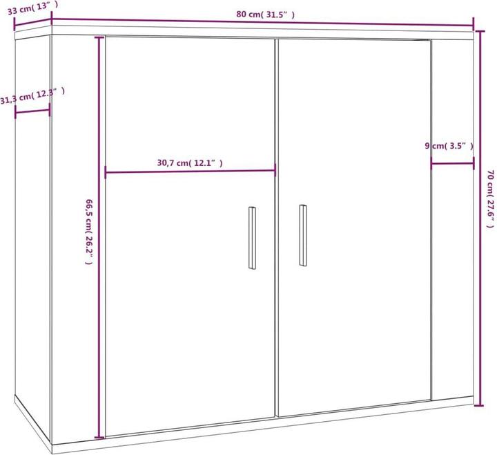 Produktbild VidaXL Antonia (80 x 33 x 70 cm)