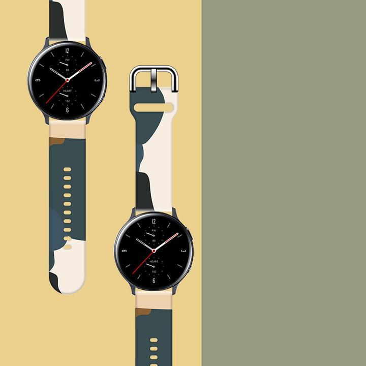Actual product image Hurtel Strap Moro Band For Samsung Galaxy Watch 42mm Silicone Strap Camo Watch Bracelet (13) (42 mm, Plastic)