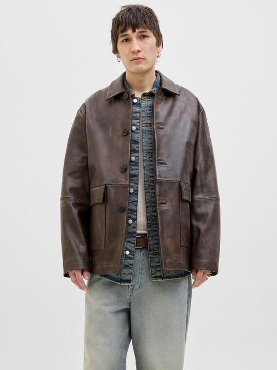 Produktbild Jack & Jones Lederjacke Lederjacke (L)