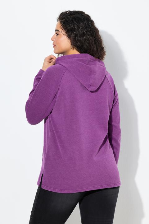 Produktbild Ulla Popken Hoodie, Vintage-Look, verzierte Kordel, Langarm (46, 48)