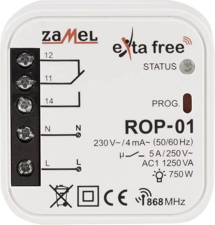 Zamel Récepteur radio 1 canal avec 5 modes de fonctionnement ROP-01