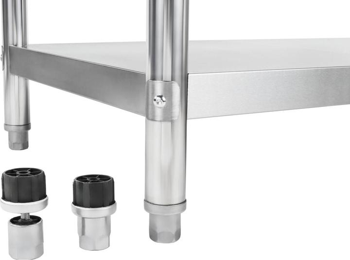 Immagine prodotto Royal Catering Tavolo inox - 100 x 60 cm - 90 kg - Con alzatina