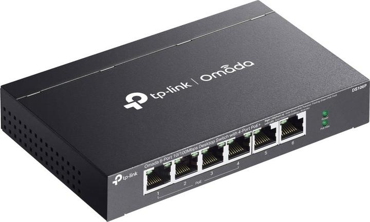 Produktbild TP-Link OMADA 6-PORT 10/100 MBPS DESKTOP SWITCH WITH 4-PORT POE (6 Ports)