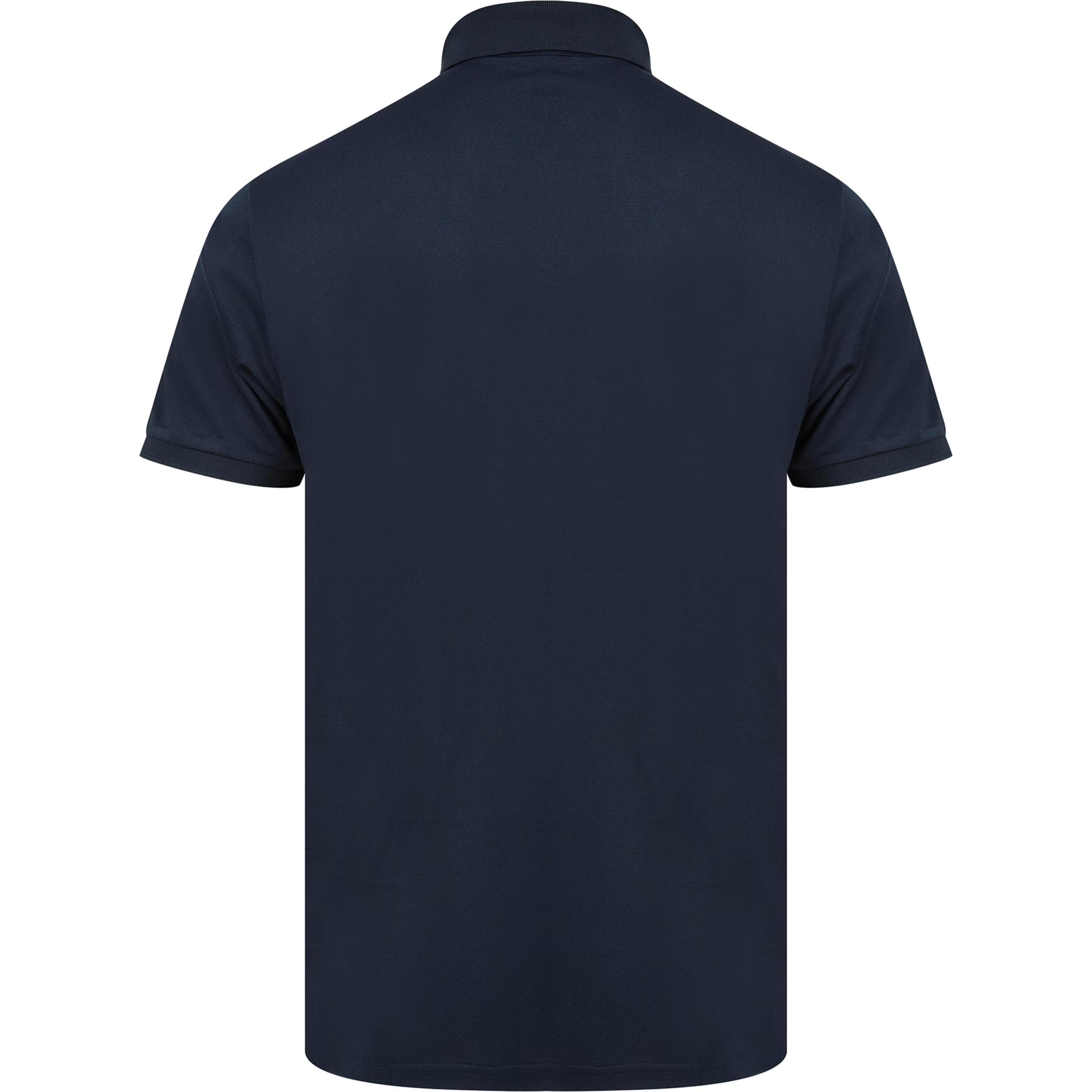 Henbury, Herren, Shirt, Polo-Shirt aus recyceltem Polyester, Blau, (XS)