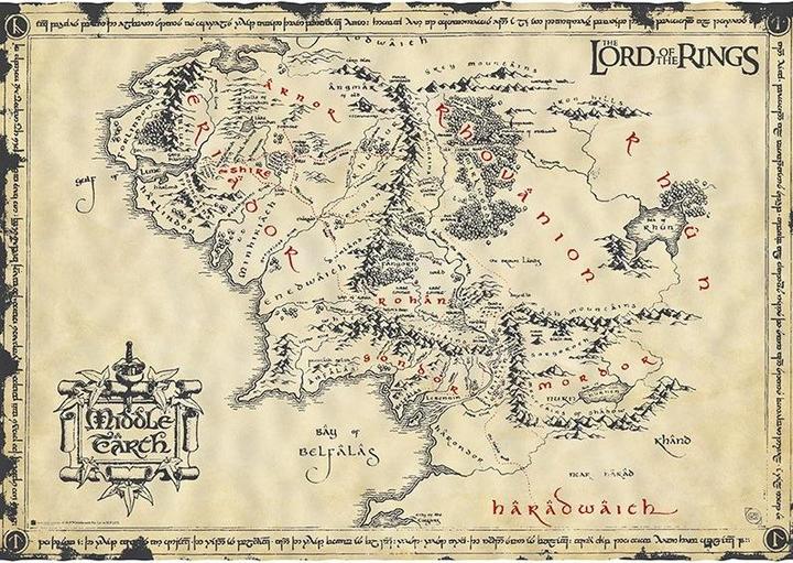 GB Eye Le Seigneur des Anneaux - La Terre du Milieu (66 x 46 cm)