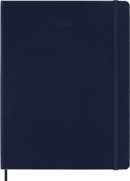 Produktbild Moleskine 12 Monate Wochen Notizkalender 2024, XL 19X25, Saphir (A4, Harter Einband, Englisch)