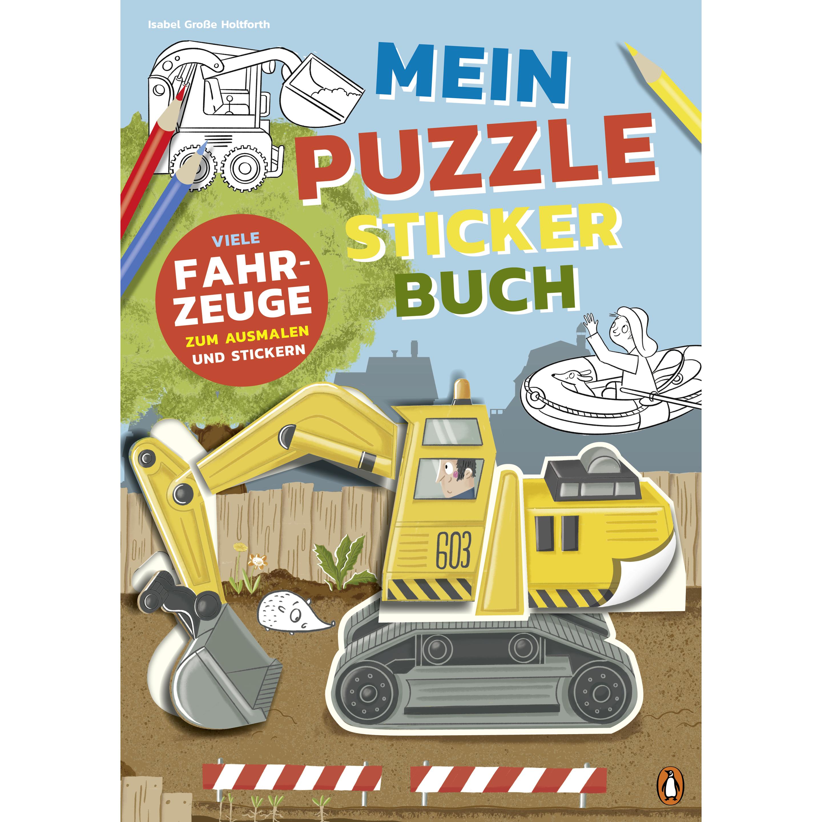 Penguin Random House Mein bunter Puzzle-Sticker-Spass - Fahrzeuge (16 Teile)