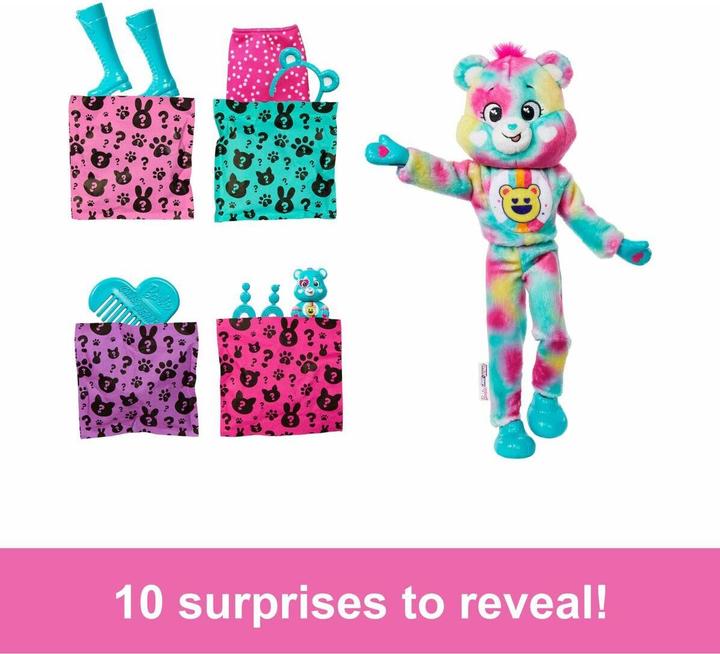 Produktbild Barbie Puppe mit Accessoires, Glücksbärchis-Serie 2, Good-Vibes-Bärchi