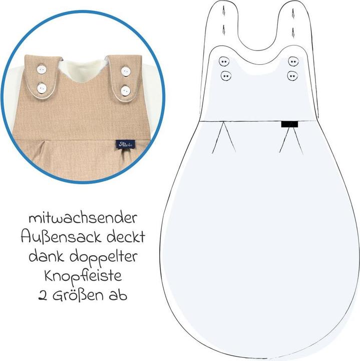 Image du produit Alvi Schlafsäcke Schlafsack Baby-Mäxchen 4 Season Mull - Sand-Beige (Toute l'année)