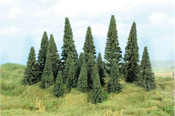 Heki 100 Stecktannen 5-14 cm H0/N/TT