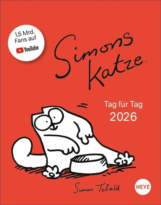 Produktbild Simons Katze Tagesabreisskalender 2026 (11 x 14 cm, Harter Einband, Deutsch)