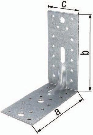 Produktbild Alberts Schwerlast-Winkelverbinder m. Sicke 150 x 150 x 65 mm, sendzimirverzinkt, 1 Stck (Winkelverbinder, 25 Stk.)